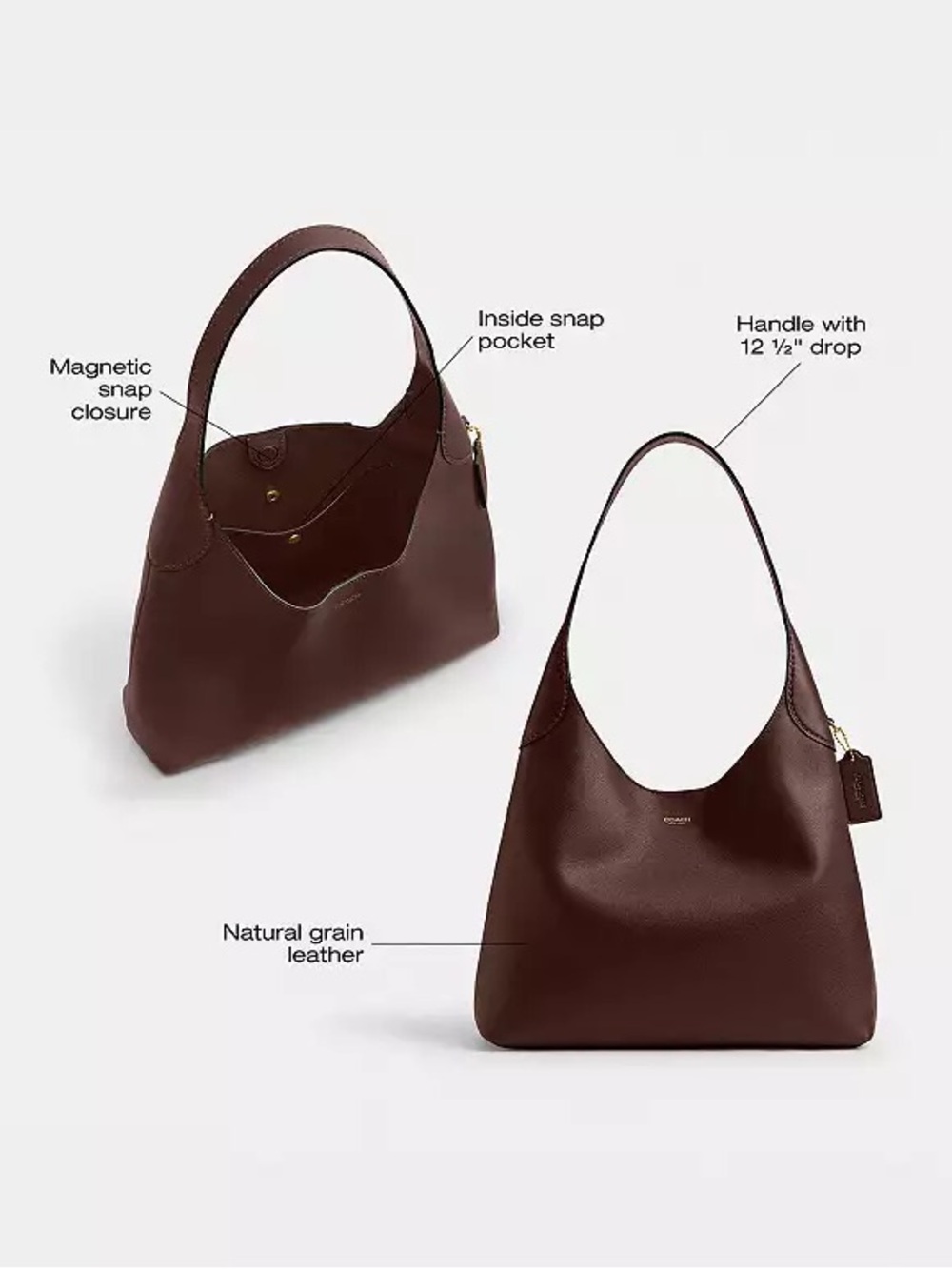 Coach Brooklyn Shoulder Bag 34 - Picture 5 of 8